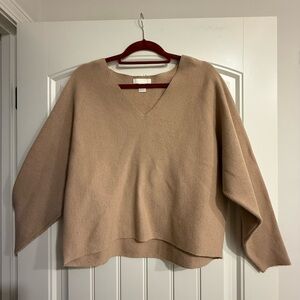 H&M V-Neck Sweater in Beige